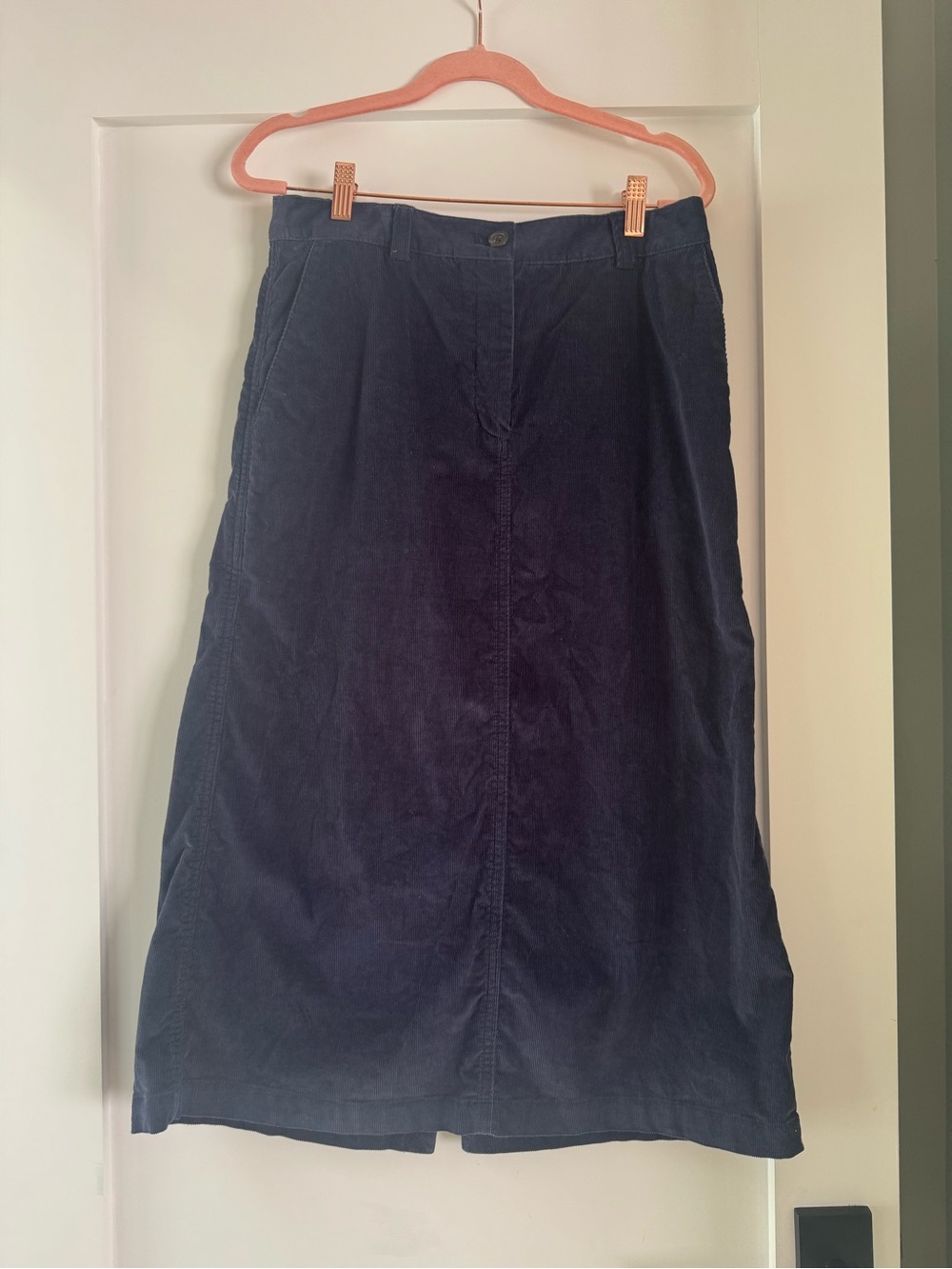 Sunday Best Navy Corduroy Midi Skirt